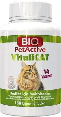 BioPetActive VitaliCat Kediler İçin 150 Multivitamin Tablet 75gr
