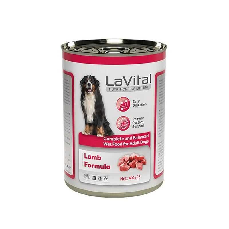 LaVital Yetişkin  Yaş Köpek Maması(Adult) Kuzu Etli  400Gr