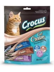 Crocus Çoklu Somon Karides & Karides & Yengeç Krema  Kedi Ödülü 4*15 Gr