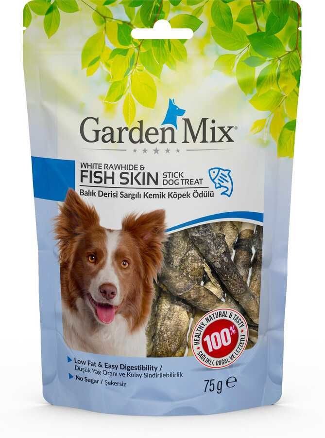 Gardenmix Balık derisi  Sargılı Kemik  Köpek  Ödülü 75 gr