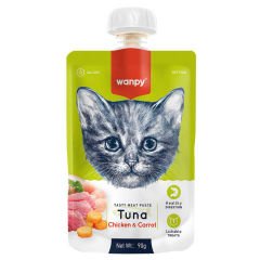 Wanpy Ton Balığı Tavuk Havuç  Kedi Et Ezmesi 90gr