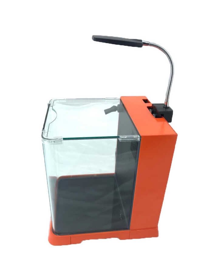 Akvaryum B101  28,5x24x30cm Arkadan Samplı Led Lambalı
