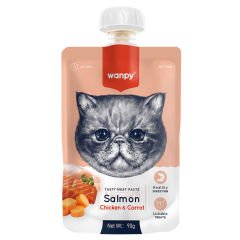 Wanpy Somonlu Tavuklu Havuçlu  Kedi Et Ezmesi 90gr