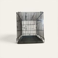 Metal Kedi Köpek Kafesi Siyah 60x40x48cm