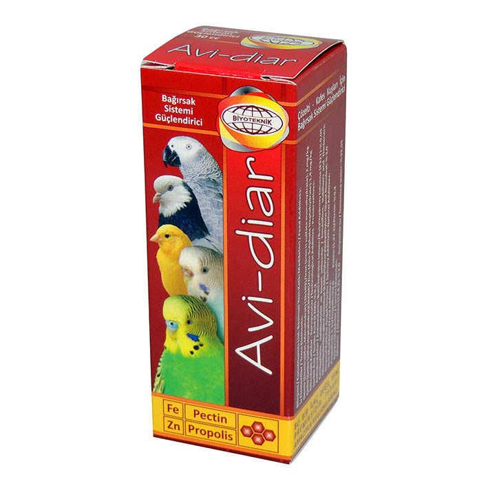 Avi-diar Çözelti Kafes Kuşları için Bağırsak Sistemi Güçlendirici 30cc