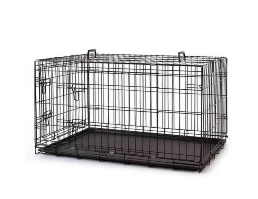 Metal Kedi Köpek Kafesi Siyah 107x71x78cm
