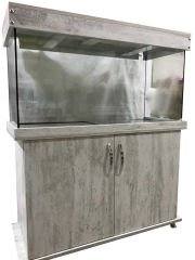 Mobilyalı Akvaryum Antik Beyaz Taçlı 100x40x50 cm